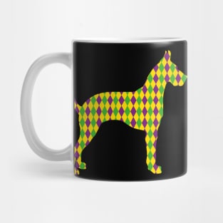 Harlequin Great Dane Silhouette Mug